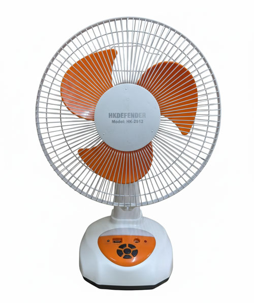 HKDefender HK-2912 Rechargeable Fan – 12 Inch Portable High-Speed Battery Operated Cooling Fan for Home & Office