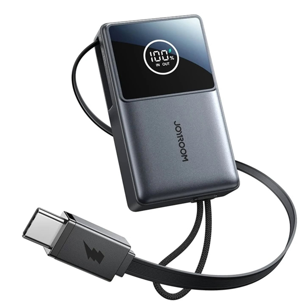 JOYROOM JR-PR1 Power Bank 10000mAh 22.5W with Built-In Retractable Cable